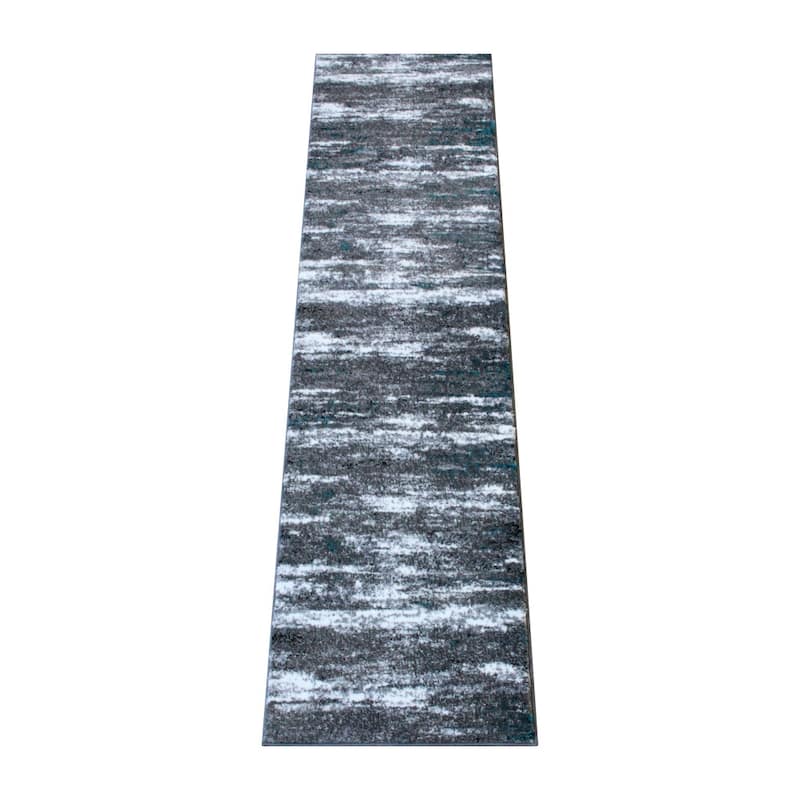 Distressed Motif Indoor Jute Back Olefin Area Rug