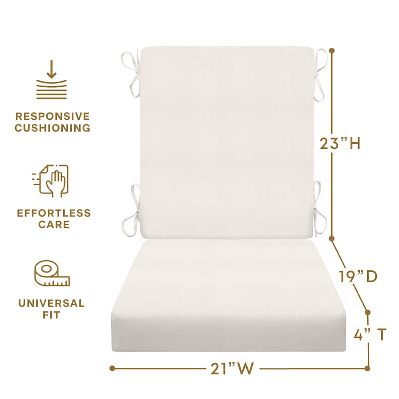 Outdoor Highback Dining Chair Cushion