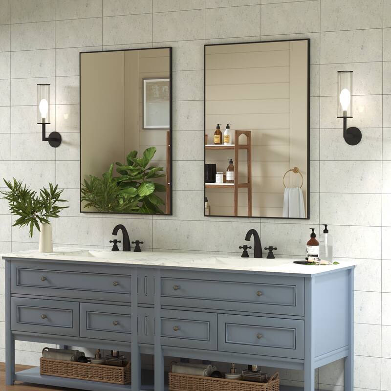QuivaraView Wall Mounted Aluminum Frame Bathroom Vanity Mirror