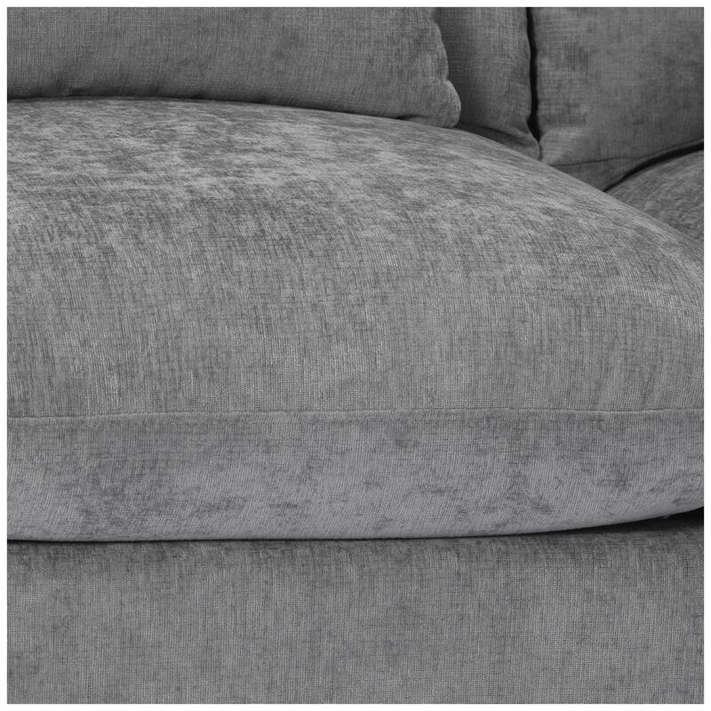 Lucca 4-Piece Chenille Upholstered Modular Sectional with USB Port