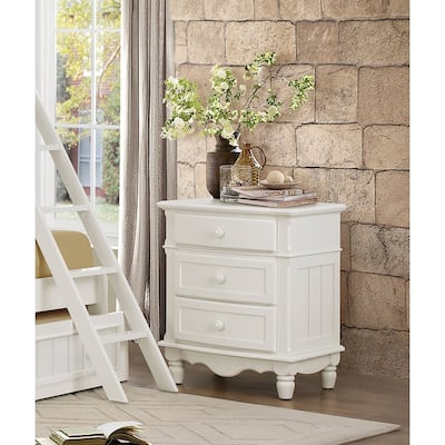 3 Drawers Nightstand 1pc Decorative Accents
