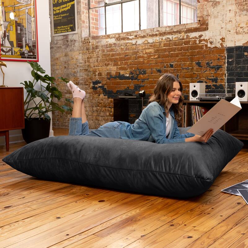 Jaxx 5.5' Huge Bean Bag Floor Pillow and Lounger for Adults - Microsuede