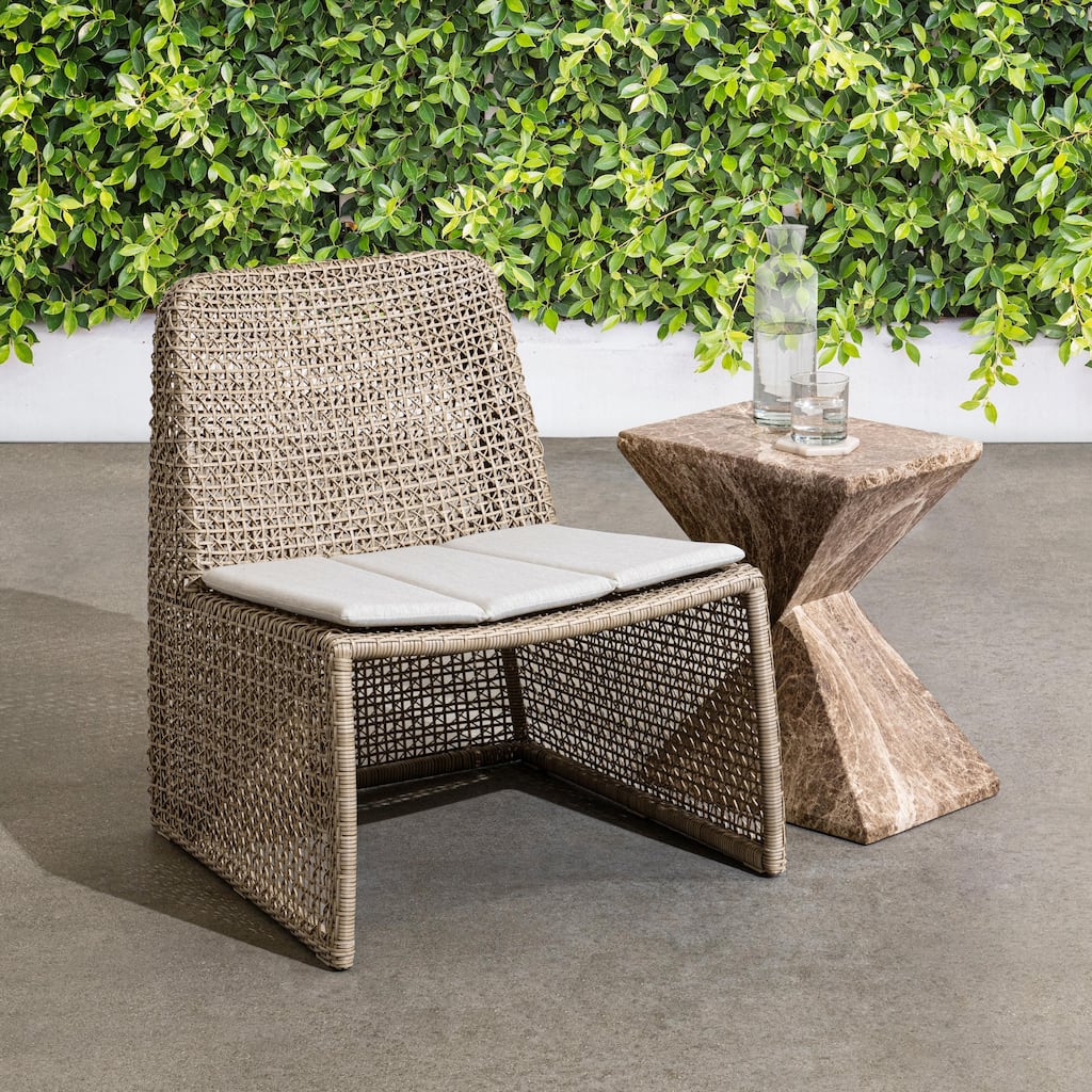 Classic Home Michelle Wicker Outdoor Accent Chair