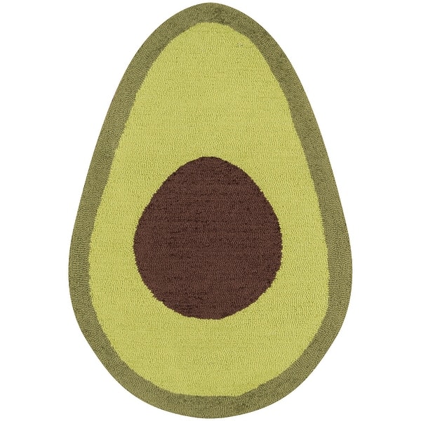 slide 4 of 4, Novogratz by Momeni Cucina Avocado Polyester Kitchen Mat Green