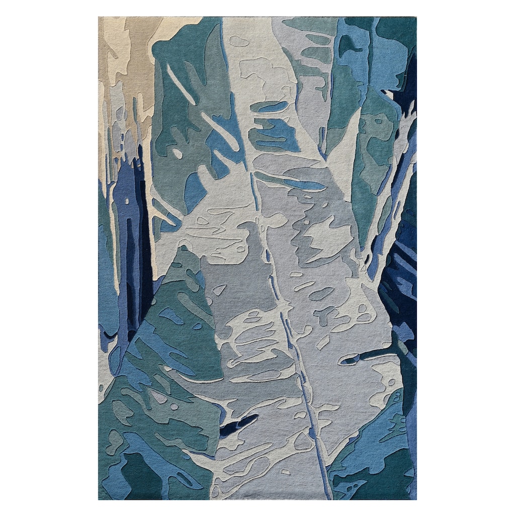 Domani Saunt Hand Tufted Wool Abstract Coastal Area Rug