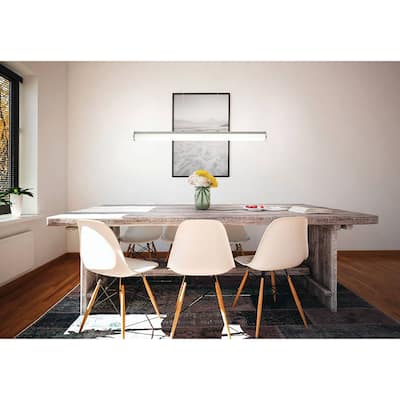 EGLO Calnova 2 - 1-Light LED Linear Pendant - Matte Nickel Finish