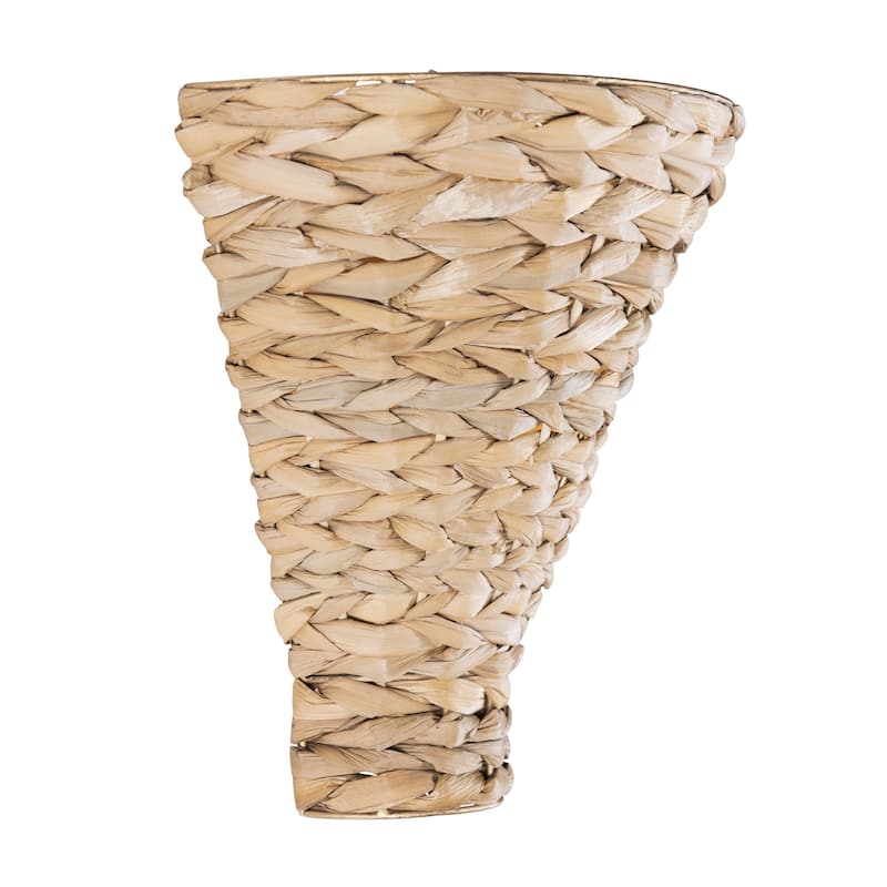 Varaluz Hilton Head 1-Light Wall Sconce - French Gold/Natural Seagrass