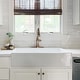 preview thumbnail 1 of 10, Parker Crisp White Fireclay 34" Single Bowl Quick-Fit Farmhouse Apron Front Drop-in Kitchen Sink with 1 Hole and Drain
