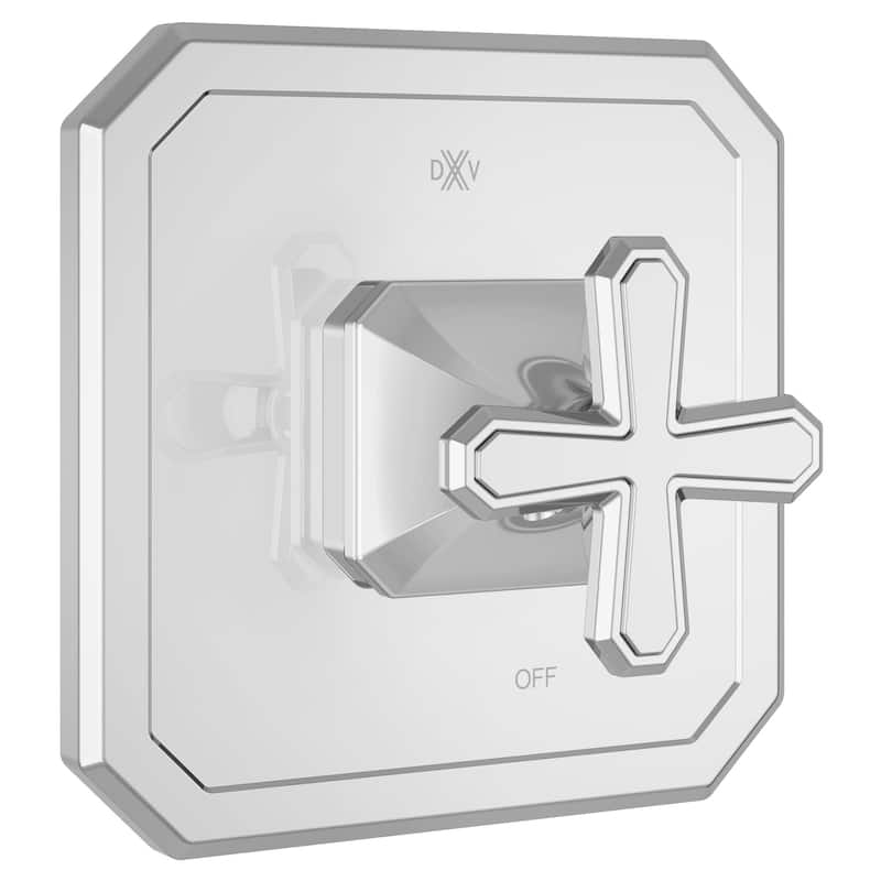 DXV Belshire Pressure Balance Shower Valve Trim with Cross Handles - Polished Chrome