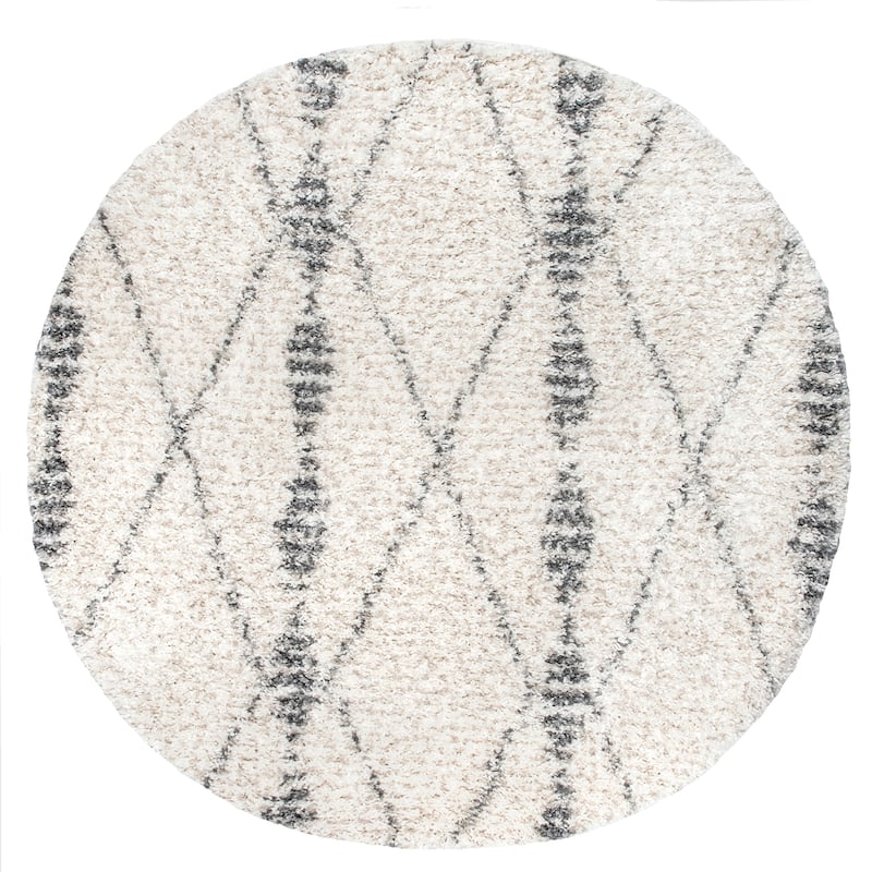 Nuloom Freddie Diamond Banded Contemporary Area Rug with Tassel
