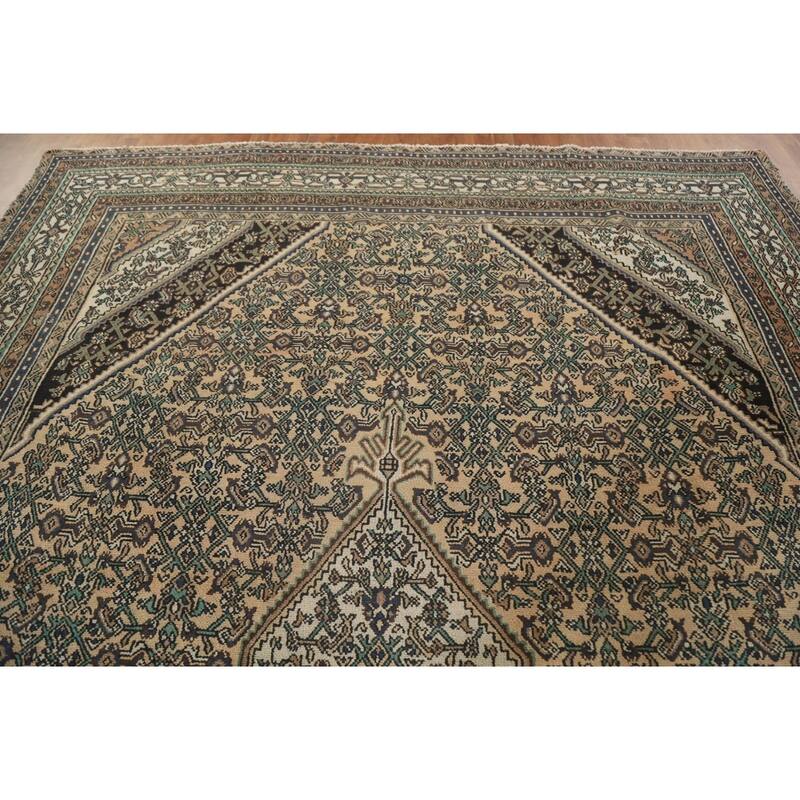 Hand Knotted Oriental 100% Wool Carpet Traditional Medallion Peach Hamedan Area Rug - 12' 11'' X 10' 0''