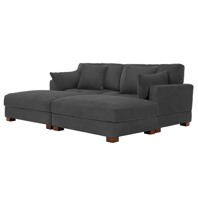 88" Convertible Larger Couch Modular Sectional Sofa Set
