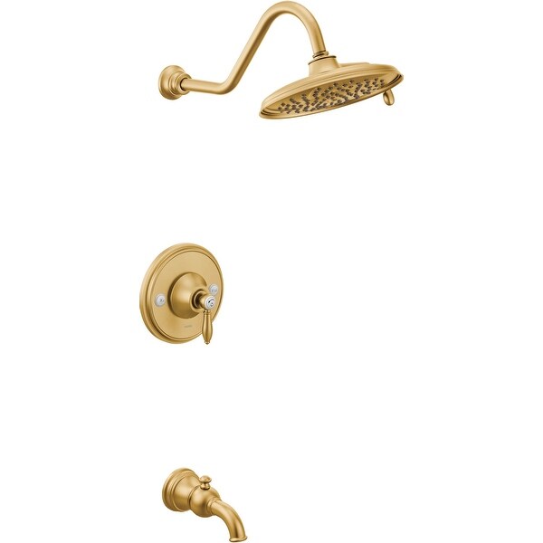 Moen TS32104 Weymouth Posi-Temp Pressure Balanced Tub and Shower Trim with Multi-Function Shower Head and Tub Spout (Less