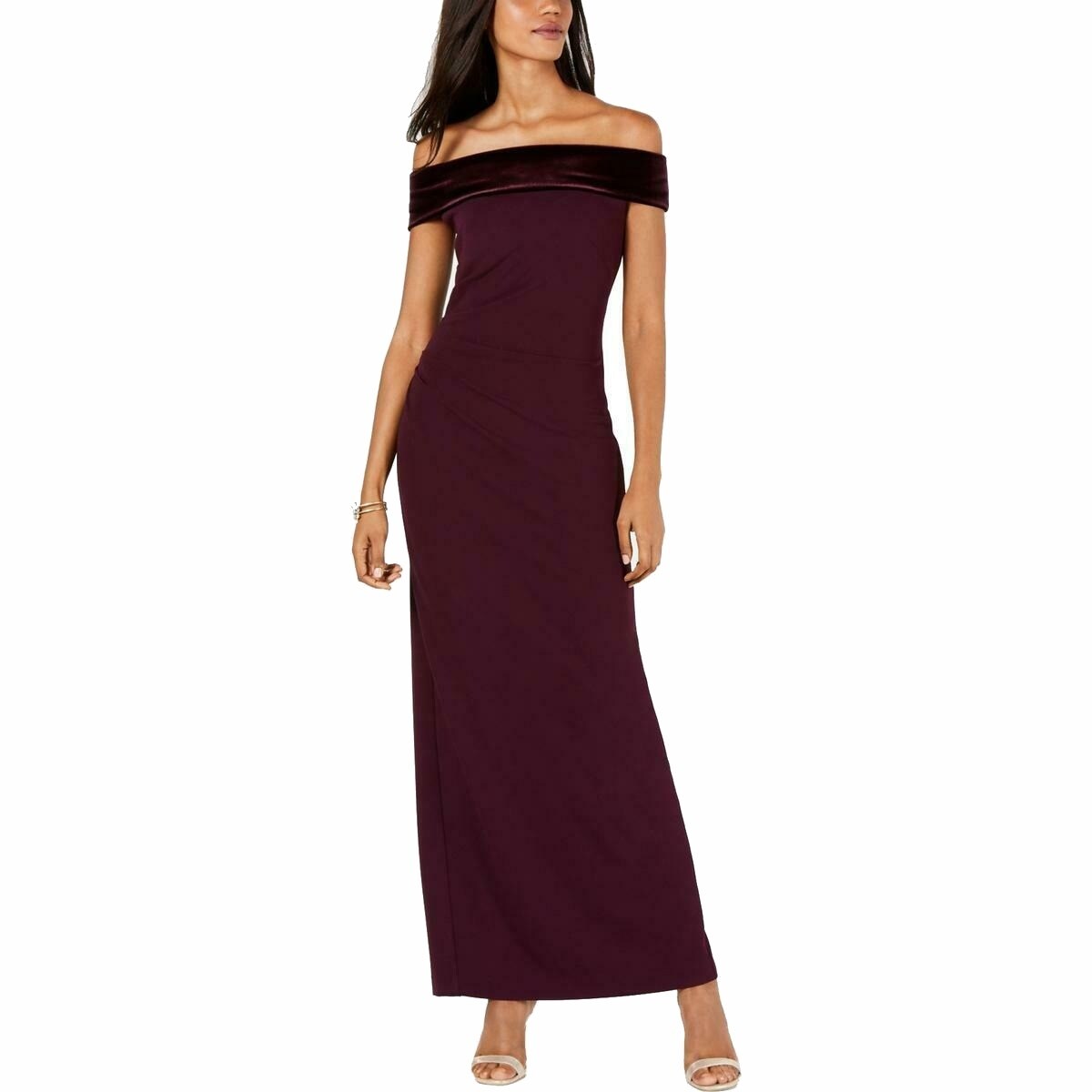 velvet off the shoulder dress vince camuto