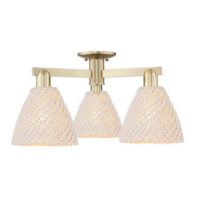 Innovations Lighting 716-3F-11-25 Natural Ballston Dome Semi-Flush