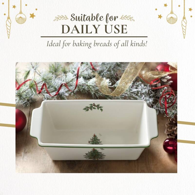 Spode Set of 2 Christmas Tree Loaf Pans