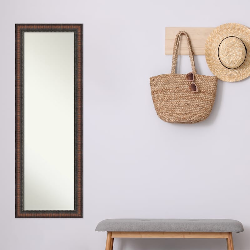 Caleb Brown Non-Beveled Framed Full-Length On the Door Mirror - Caleb Brown - Glass Size 14x48