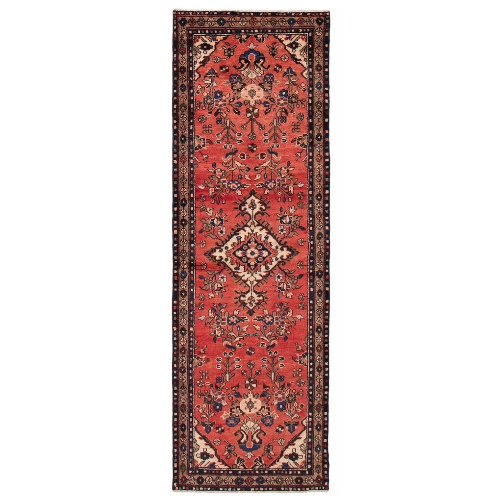 ECARPETGALLERY Hand-knotted Andelz Red Wool Rug - 3'1 x 9'5