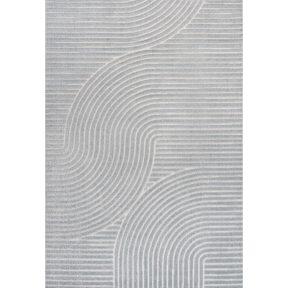 JONATHAN Y Odense Minimalist Curve Geometric Gray/Ivory Area Rug