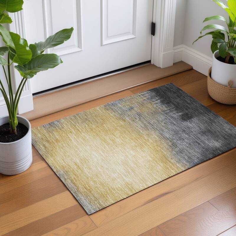 Machine Washable Indoor/ Outdoor Modern Dawn Chantille Rug