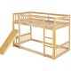 preview thumbnail 34 of 38, Twin Over Twin Pinewooden Floor Bunk Bed