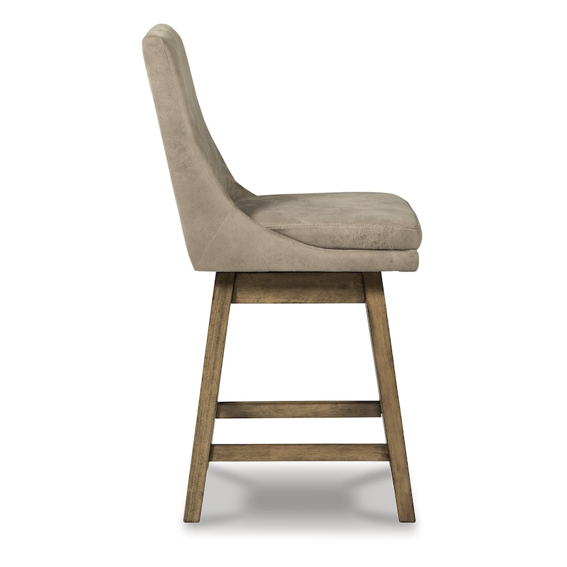 Signature Design by Ashley Tallenger Upholstered Swivel Stool (Set of 2)