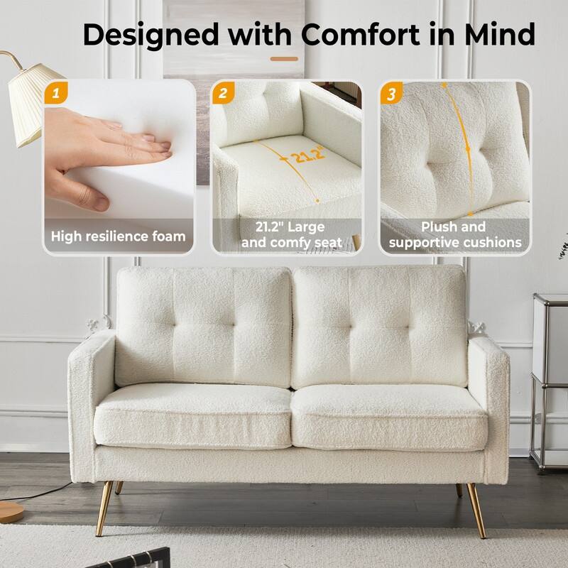 VINGLI 56" Modern Loveseat