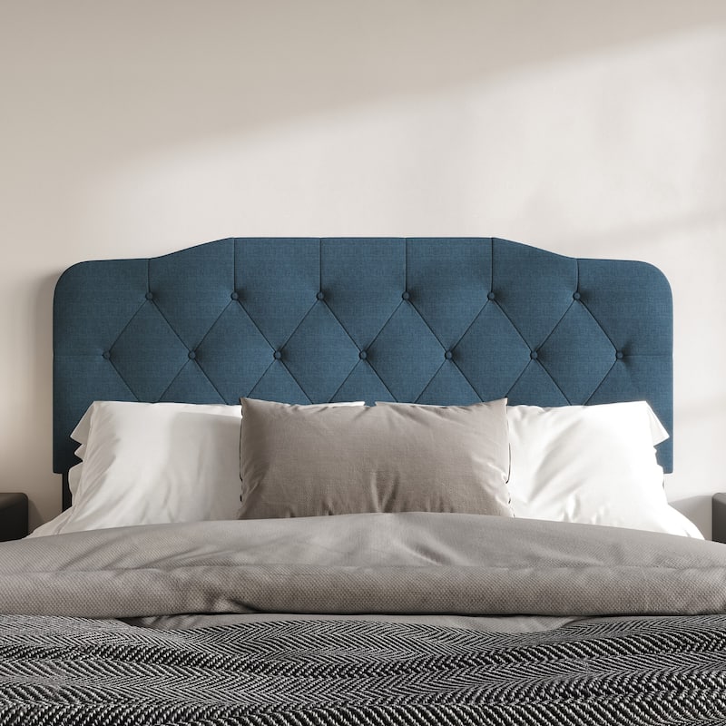 Clayfell Albany Tufted Upholstered Headboard - Queen - Blue