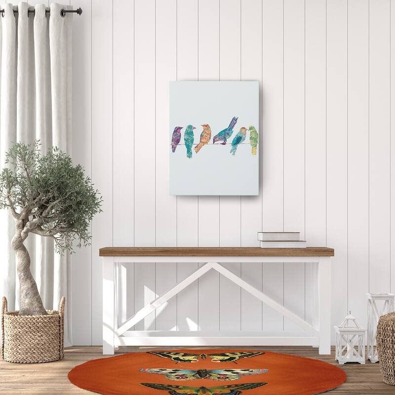 Butterflies Novelty Chenille Area Rug