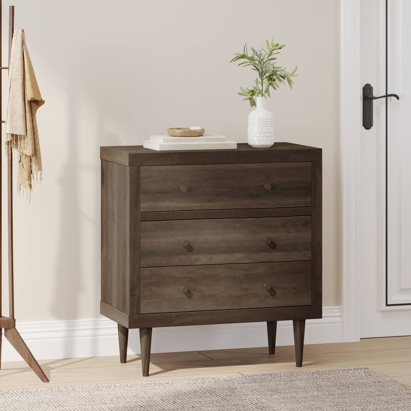 3-Drawer Bachelors Chest, Storage Cabinet for Entryway, Living Room, Bedroom