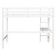 preview thumbnail 36 of 53, Loft Pine Wood Bed Frame with Safety Guardrail,Built-In Desk,Ladder,Twin Size
