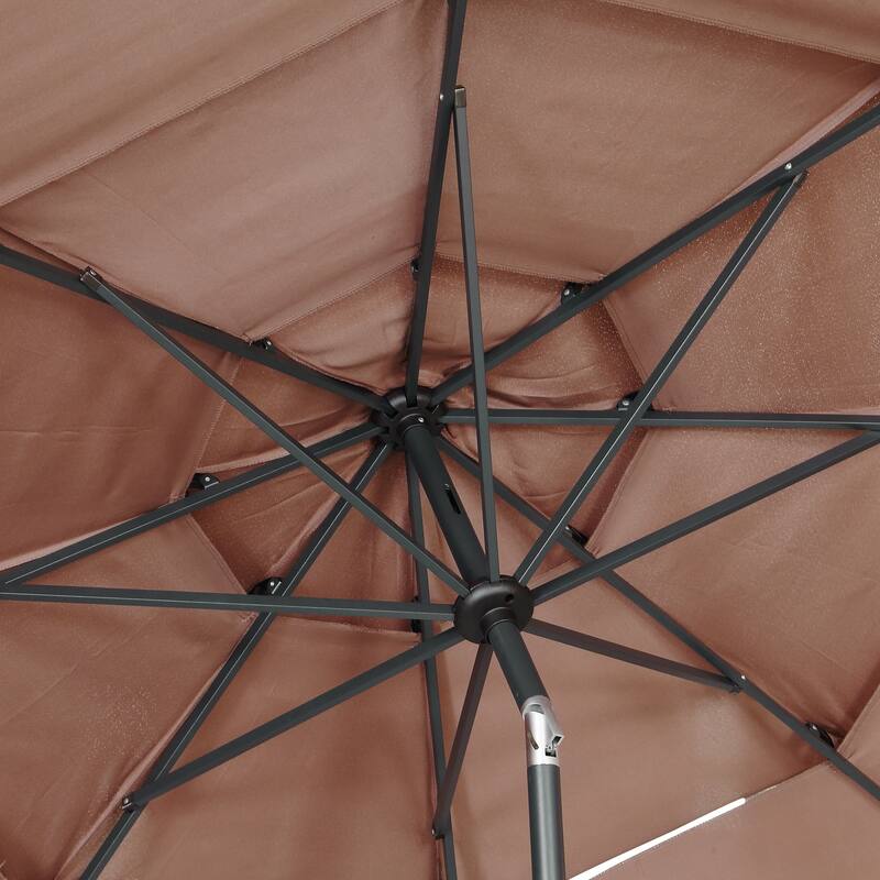 Ainfox 10ft Patio Umbrella 3-tier Outdoor Umbrella Without Base