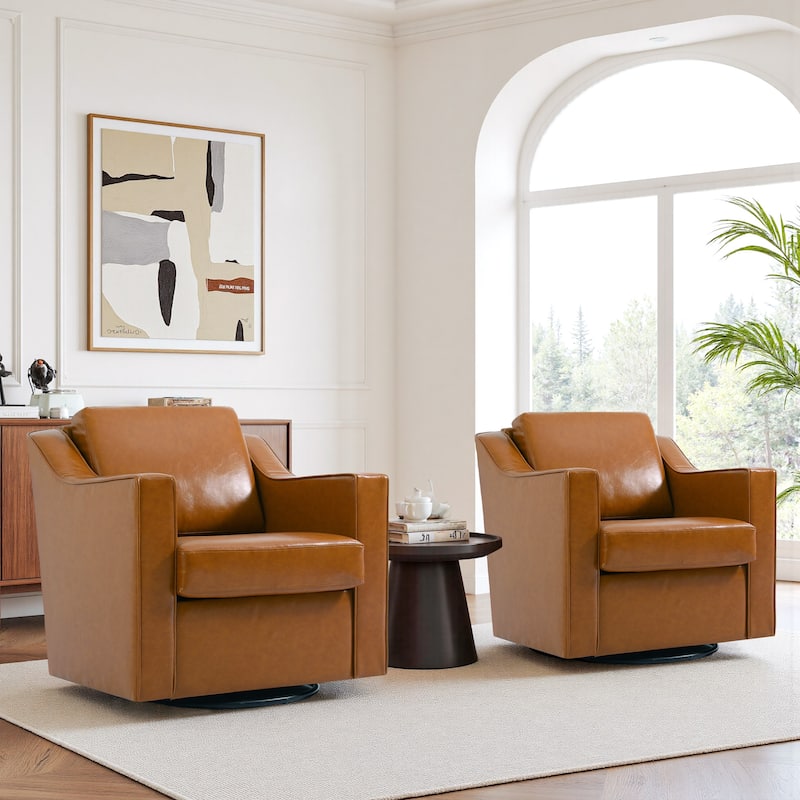 2 Set Modern Swivel Accent Arm Chair For Living Room