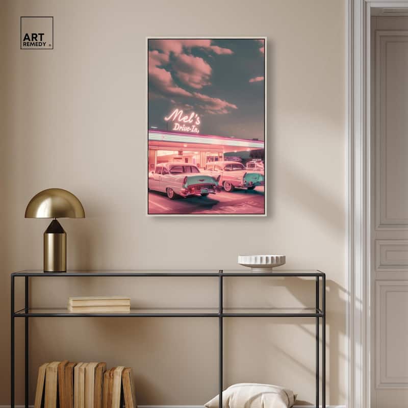 Drive In Stop Canvas by Art Remedy