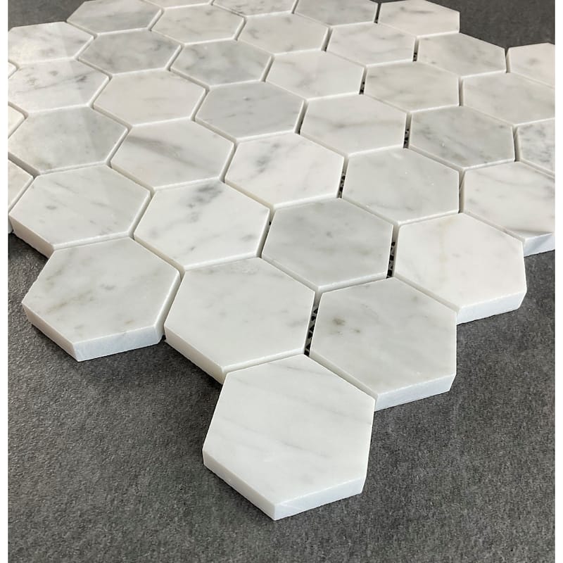 2" Hexagon Natural Marble Mosaic Tiles