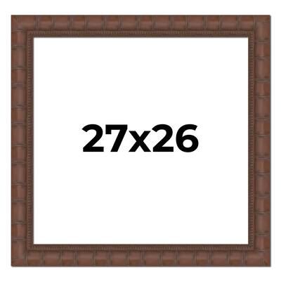 27x26 Frame Pewter Solid Wood Picture Frame Width 1.625 Inches | Interior Frame Depth 0.6875 Inches