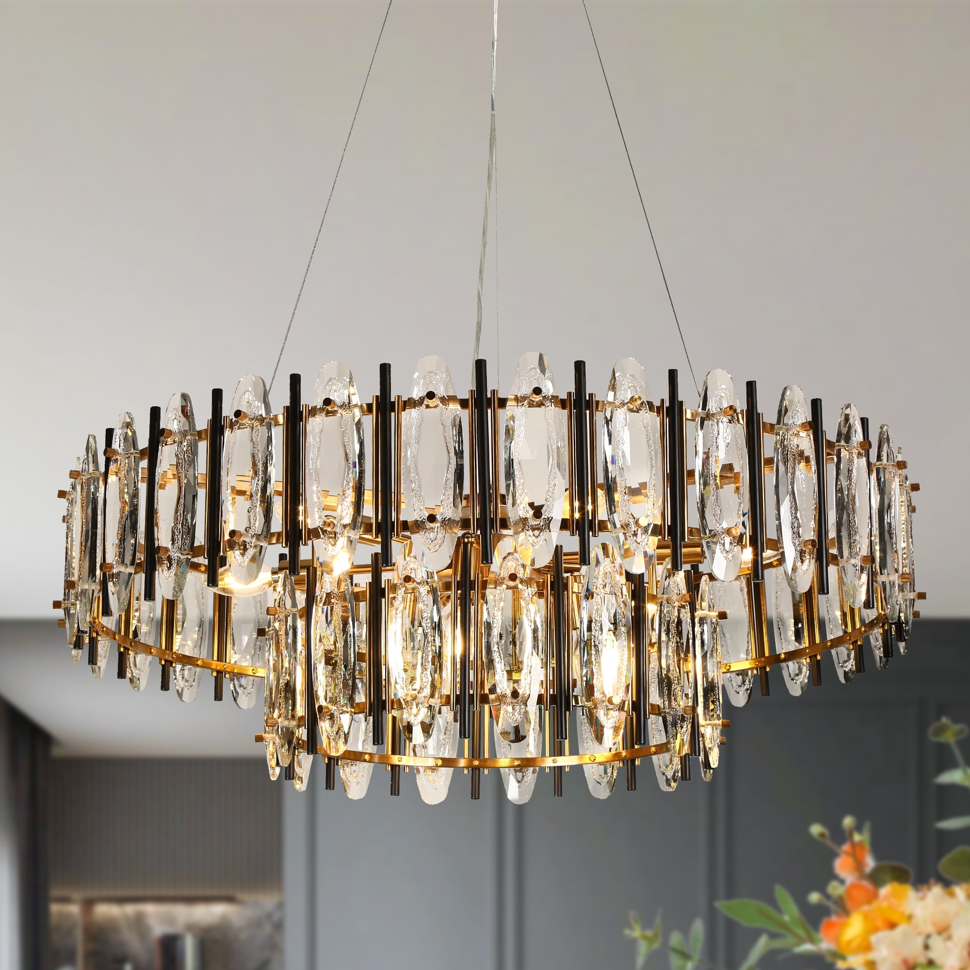Antilisha chandelier modern crystal chandelier lighting dining room chandeliers drop cheap