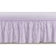 preview thumbnail 1 of 0, Purple Floral Rose Girl Crib Bed Skirt - Solid Light Lavender Flower Luxurious Elegant Princess Vintage Boho Shabby Chic Luxury