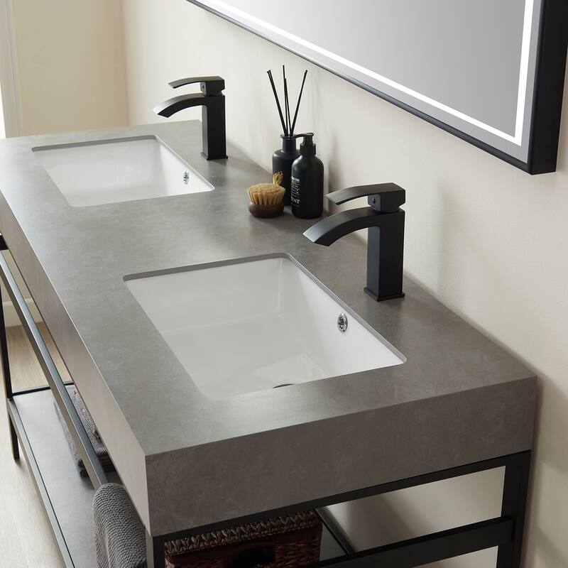 Miseno MV702560M Funes 60" Free Standing Double Basin Vanity Set with