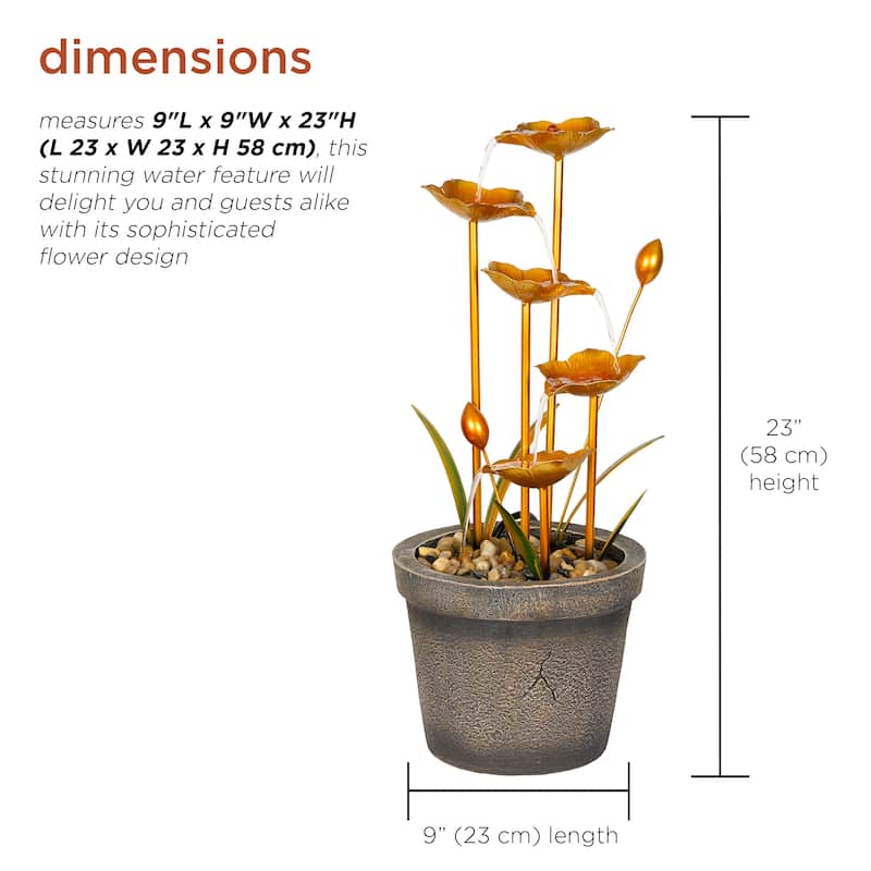 Copper Tiered Flower Fountain