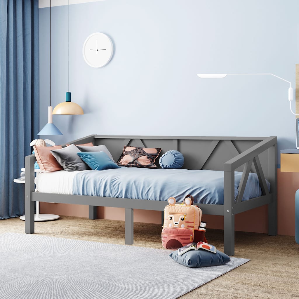 Twin Size Gray Daybed with Multi-Functional Design