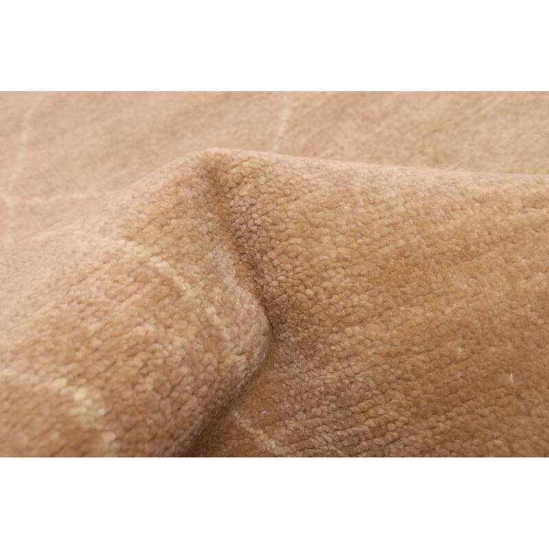 ECARPETGALLERY Hand-knotted Mystique Brown Wool Rug - 3'0 x 9'9