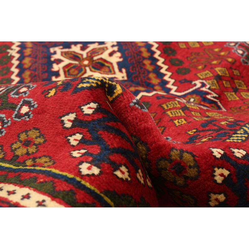 ECARPETGALLERY Hand-knotted Kayseri Red Wool Rug - 4'4 x 6'9