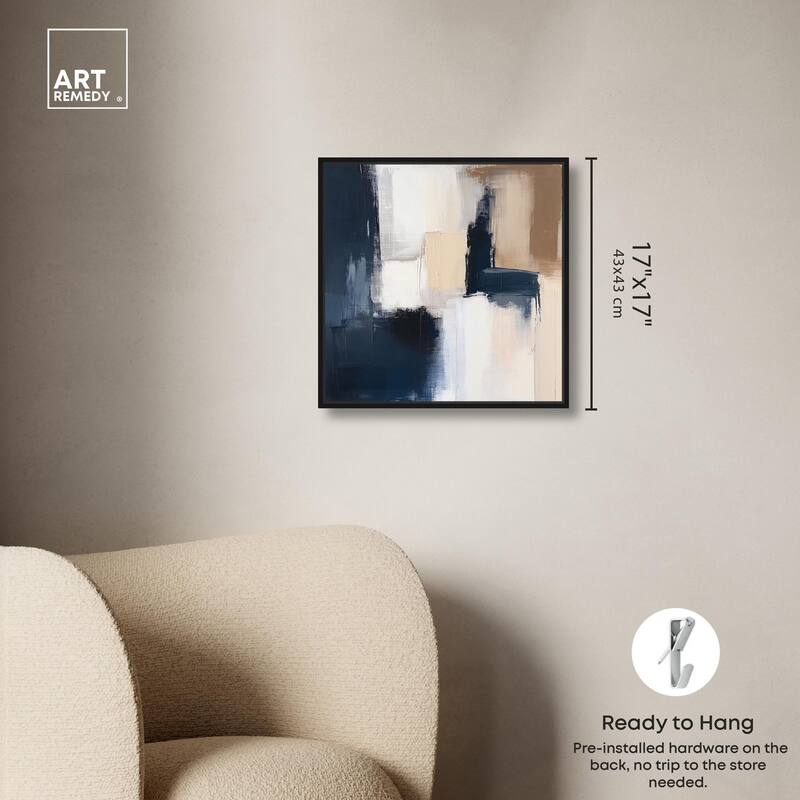 Blue Mood Depth I Canvas by Art Remedy