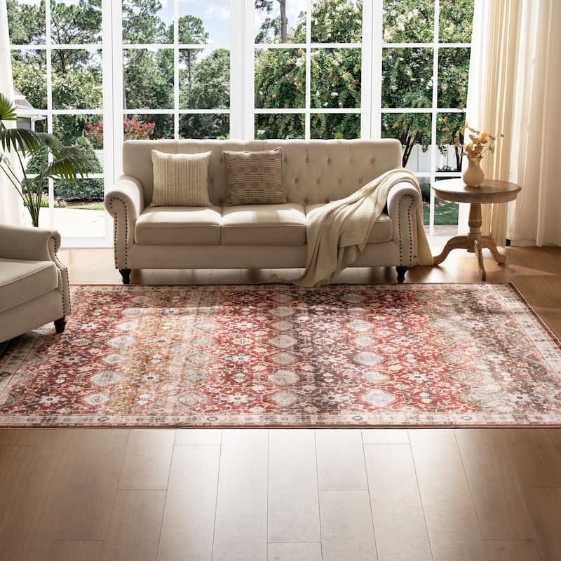 Soft and Non-Slip Machine-Washable Foldable Multi-Use Area Rug