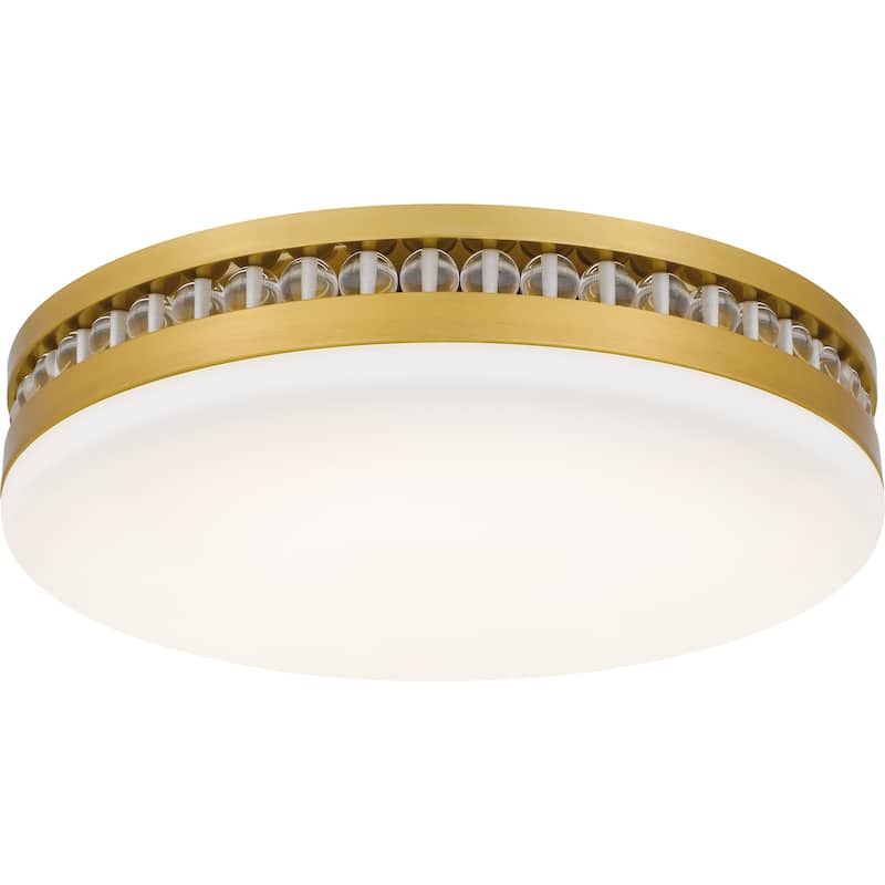 Carey Integrated LED Brushed Gold Flush Mount with CCT Switch
