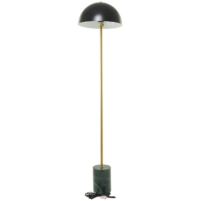 Black Metal Contemporary Floor Lamp - 14"W x 14"L x 62"H