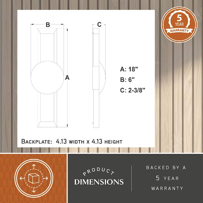 1 Light LED Wall Sconce in Polished Nickel Finish with Contemporary Flush Mount Design for Bedroom or Hallway - 18