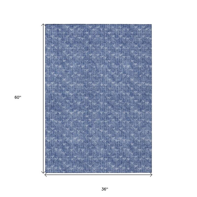 Alfiri Sleek Geometric Weather Resistant Timeless Fusion Outdoor Rug