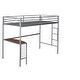 preview thumbnail 7 of 58, Twin over Full Size Metal Bunk Bed with Desk, Ladder and Quality Slats for Bedroom, Metallic